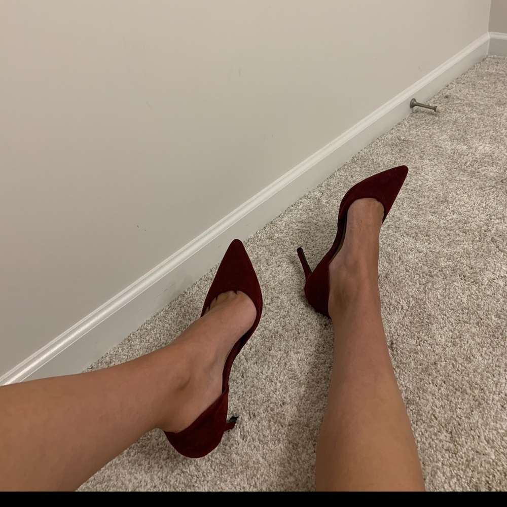 Burgundy Heels Sz 8/8.5 - Picture 4 of 4